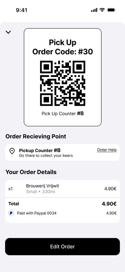 Confirmation Feedback high-fi