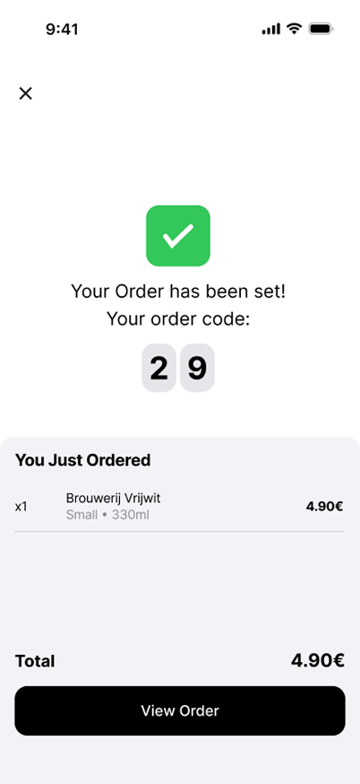 Confirmation Feedback low-fi wireframe