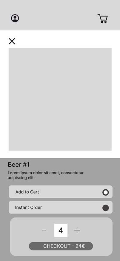 Controlled Quantity low-fi wireframe