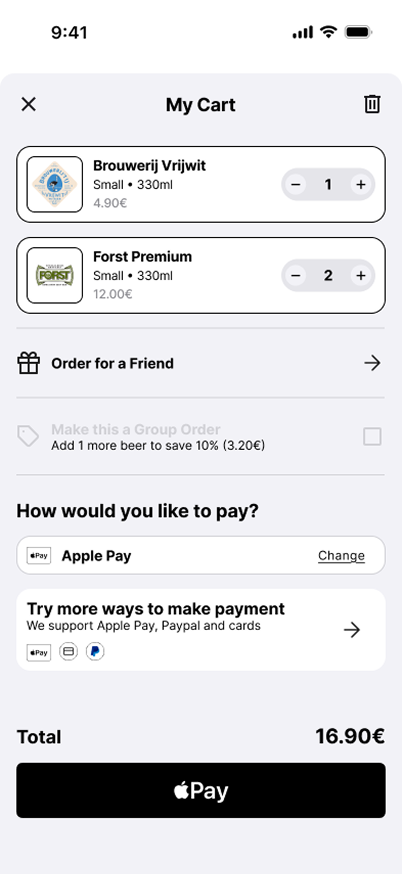 Editable Cart high-fi